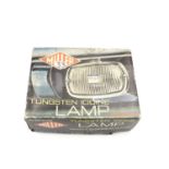 A vintage boxed Miller Tungsten Iodine car spot lamp, 20 cm x 14 cm