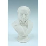 A Victorian Parian library bust of Prime Minister Gladstone, 21 cm