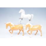 Three Beswick horse figurines, 21 cm x 15 cm