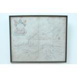 An 18th Century hand coloured engraved map of the Edinburgh Firth, 'To the Right Honorable James