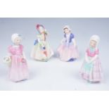 Four Royal Doulton figurines, comprising "Tootles", "Tinkle Bell", "Babie" and "Dink Do", tallest