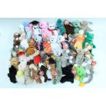 A large quantity of Beanie Babies, including "Kaleidoscope", "Shamrock", "Roam" etc, 1997-2001