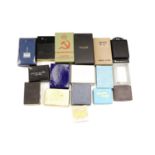 Sundry cased vintage and other lighters, including a "Brass No5", Brother-Lite, an Impact gold