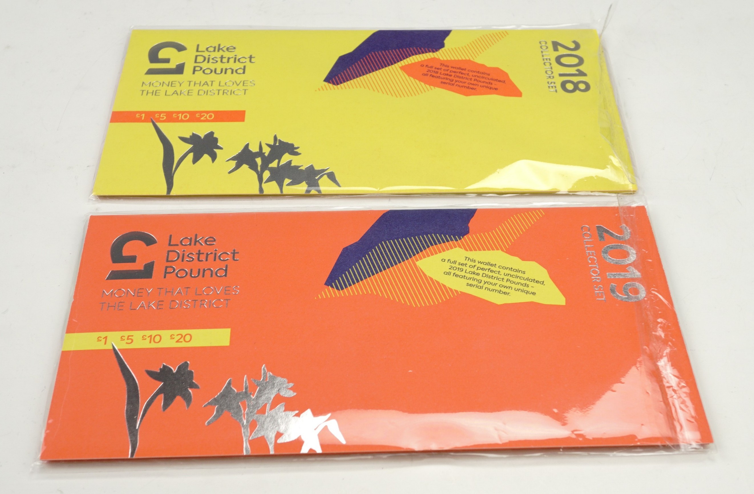 Lake District collector sets of pound notes, comprising 2018 and 2019, both sets mint and - Image 2 of 2