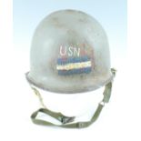 A post-War US M1 helmet