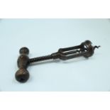 A late 19th / early 20th Century spring corkscrew