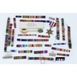 A France and German Star together with a quantity of medal ribbon bars etc