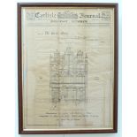 The front page of "The Carlisle Journal" dated Friday June 1st 1923 depicting the front elevation of