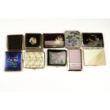 Four vintage Stratton cigarette cases, a Piere Cardin cigarette case, etc