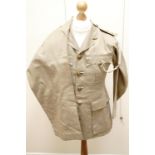 A Yorkshire Dragoons captain's khaki drill tunic and trousers, circa 1940s