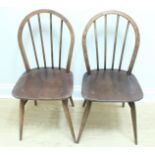 A pair of 1960s Ercol elm chairs