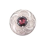 A Miracle Celtic influenced pewter boss brooch, 52 mm [Today based in Cornwall, Miracle Costume