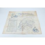 A Boer War period printed cotton handkerchief bearing portraits of Queen Victoria and Lord