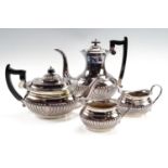 A Viners four-piece electroplate tea set