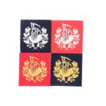 Four pipers' bullion-embroidered arm badges