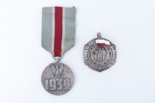 A Polish Medal for Participation in the Defensive War of 1939, together with a Commemorative Medal