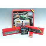 Hornby model railways turntable set, Royal Mail coach and operating 75 ton breakdown crane with