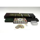 A quantity of world commemorative coins, coin sets and medallions including a "US Presidential