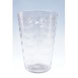 A large Whitefriars wave pattern glass vase, 21 x 29.5 cm