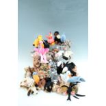 A large quantity of Beanie Babies, including "Strut", "Scoop", "Pinky", "Twigs" etc, 1993-1996