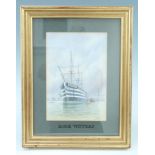[Nelson / Trafalgar] William Henry Earp (1831-1914) "H.M.S. Victory" signed watercolour, mounted