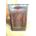 A Victorian oak corner cabinet, 117 cm