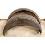 [ Classic car ] New-old-stock vintage car / wagon mud guards, second quarter 20th Century, 91 cm x