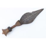 An African Kuba ikulimbaang knife / dagger, 19th / early 20th Century, 36 cm