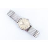 An Omega stainless steel wristwatch, circa 1960, having a manual wind movement and circular face
