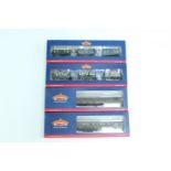 Two boxed Bachmann model railway carriage's together with two set's of plank wagon's (as-new)