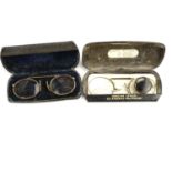 Two sets of late 19th / early 20th Century cased pince nez
