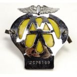 An AA car badge, 2C76169, 11 cm
