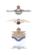 Four various RAF sweetheart brooches