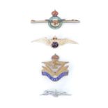 Four various RAF sweetheart brooches