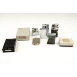 Sundry vintage petrol and other lighters, including a cased Ronson "Flo-Line", a cased Zippo "
