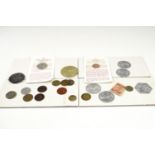 Sundry coins, tokens etc including Georgian gaming pieces, re-strike Confederate cents etc