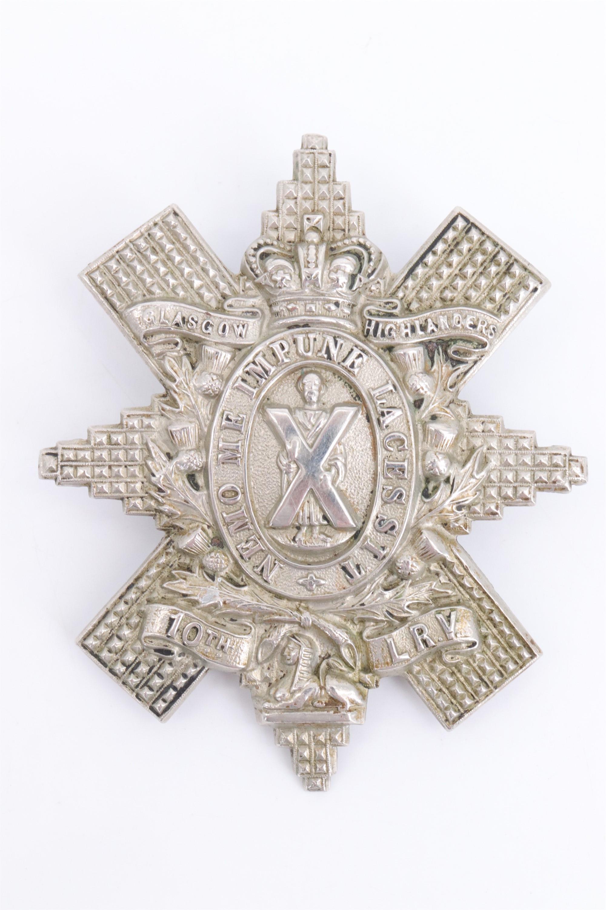 A Victorian 10th Lanarkshire Rifle Volunteers cap badge