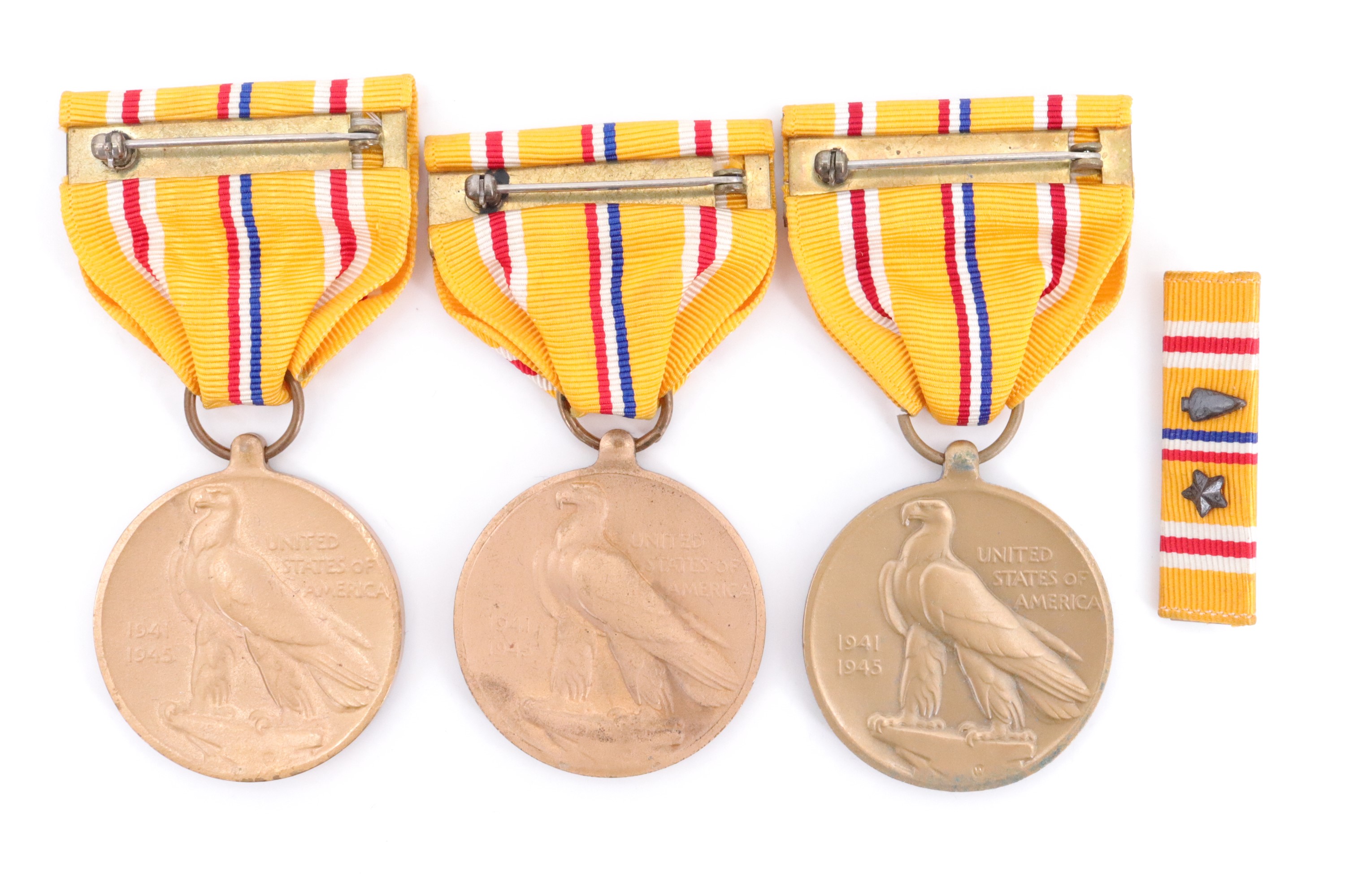Three US American Asiatic Pacific Campaign Medals, boxed - Image 2 of 4