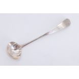 A Georgian silver Old English pattern sauce ladle, 1792, 22 g, 13 cm