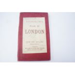 W H Smith & Son's Plan of London, late 19th Century, printed and folded in cloth boards with printed