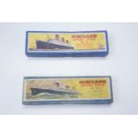 Two Meccano die-cast model ships, La Normandie no 52c and Cunard - White Star liner Queen Mary no