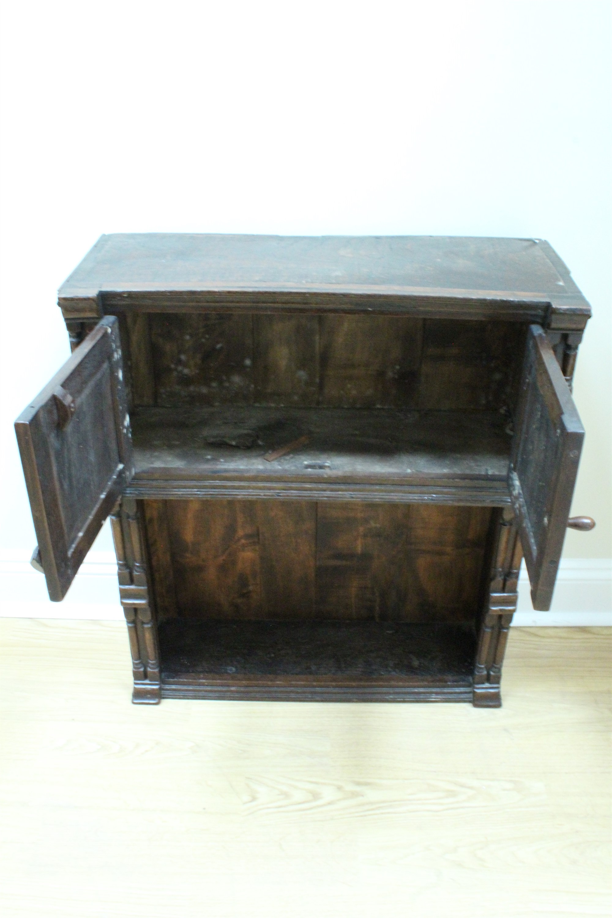 A small oak cabinet, incorporating early elements - Image 2 of 2