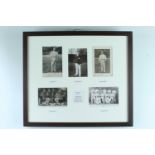 [ Cricket ] Yorkshire C.C.C. legends framed display, including two Yorkshire County team