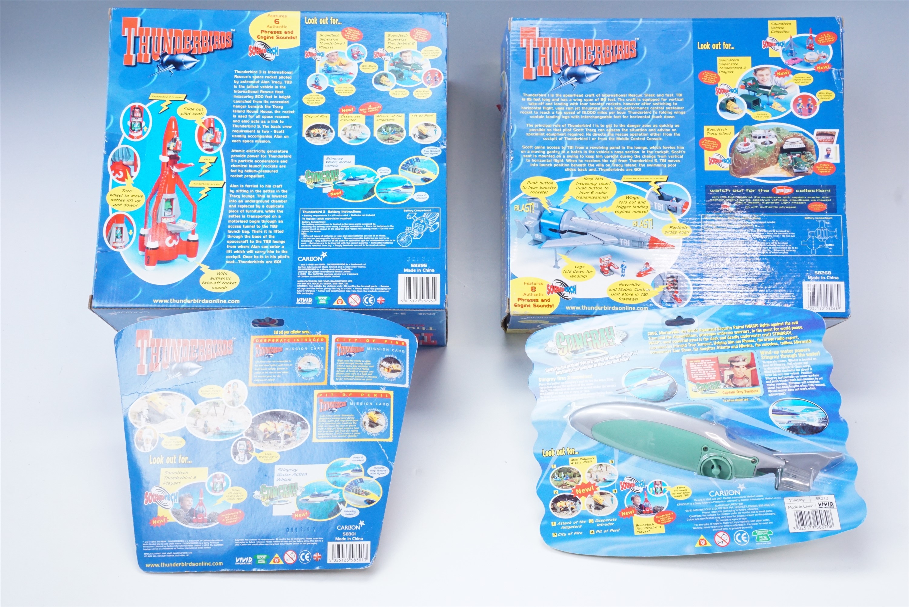 A group of boxed Thunderbirds toys, comprising two electronic play sets "Thunderbird 1" and " - Image 2 of 2