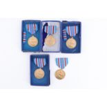 Four US American Campaign Medals, boxed