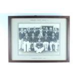 Yorkshire County Cricket XI, Champion County, 1935 framed period photograph, the margins baring