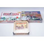 Three as-new Monopoly board games, comprising "Nostalgia Wooden Edition", "Here & Now Electronic