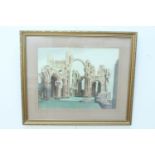 Byron Eric Dawson (1896-1968) Abbey ruins, watercolour, signed, in pen-line and watercolour wash