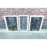 A quantity of early 20th Century leaded glass window panes