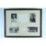 [ Cricket ] Yorkshire C.C.C. Legends framed display, comprising 1927 and 1928 county team